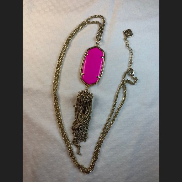 Kendra Scott Jewelry - Kendra Scott Rayne Necklace Gold - Magenta M